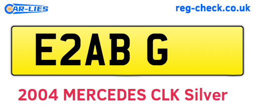 E2ABG are the vehicle registration plates.