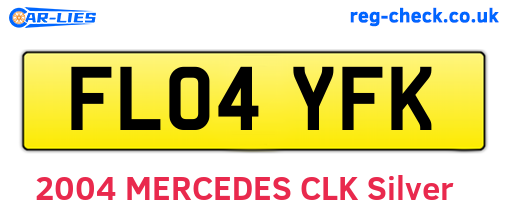 FL04YFK are the vehicle registration plates.