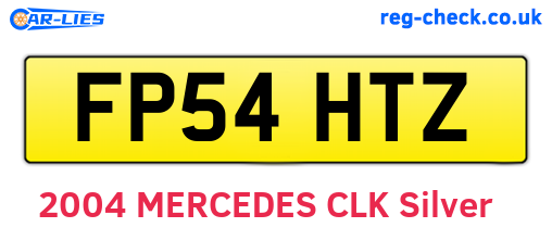 FP54HTZ are the vehicle registration plates.