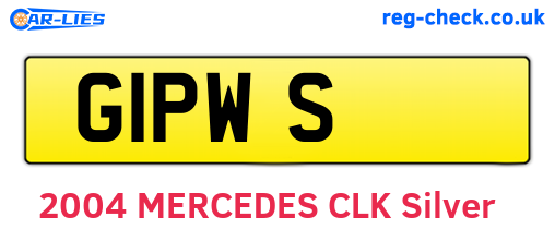 G1PWS are the vehicle registration plates.