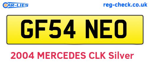 GF54NEO are the vehicle registration plates.