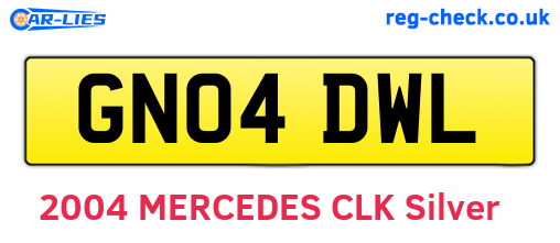 GN04DWL are the vehicle registration plates.