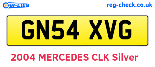 GN54XVG are the vehicle registration plates.