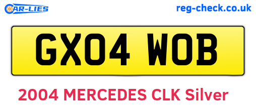 GX04WOB are the vehicle registration plates.