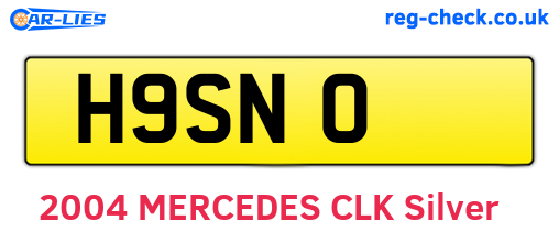 H9SNO are the vehicle registration plates.