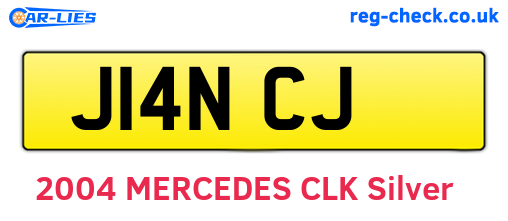 J14NCJ are the vehicle registration plates.