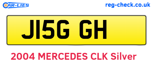 J15GGH are the vehicle registration plates.