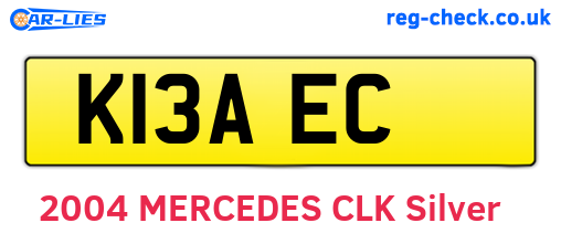 K13AEC are the vehicle registration plates.