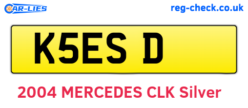 K5ESD are the vehicle registration plates.