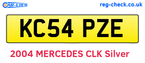 KC54PZE are the vehicle registration plates.