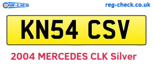 KN54CSV are the vehicle registration plates.
