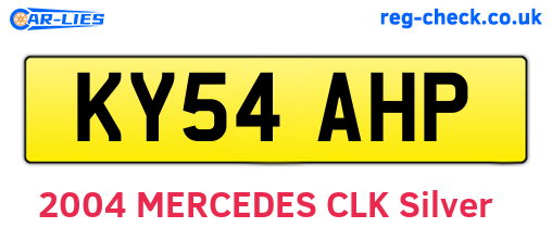 KY54AHP are the vehicle registration plates.