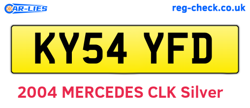 KY54YFD are the vehicle registration plates.