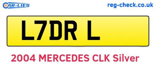 L7DRL are the vehicle registration plates.