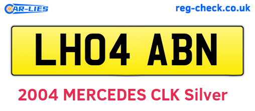 LH04ABN are the vehicle registration plates.