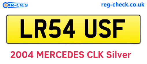 LR54USF are the vehicle registration plates.