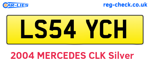 LS54YCH are the vehicle registration plates.