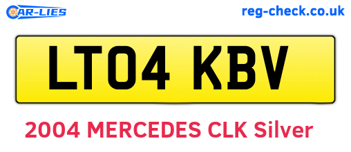 LT04KBV are the vehicle registration plates.