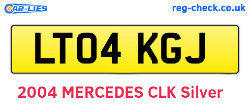 LT04KGJ are the vehicle registration plates.