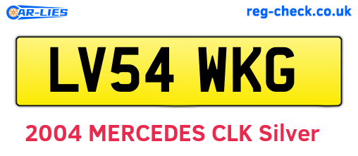 LV54WKG are the vehicle registration plates.