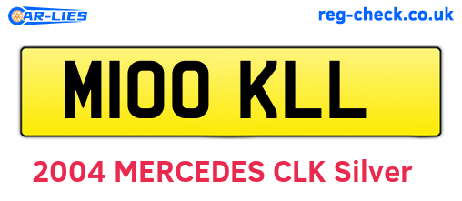 M100KLL are the vehicle registration plates.