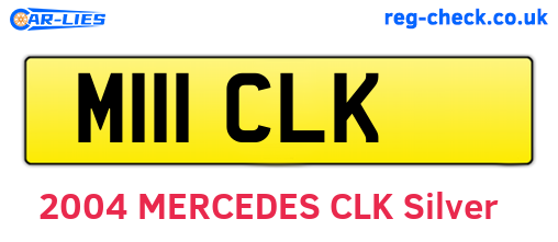 M111CLK are the vehicle registration plates.