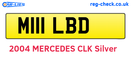 M111LBD are the vehicle registration plates.