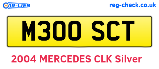 M300SCT are the vehicle registration plates.