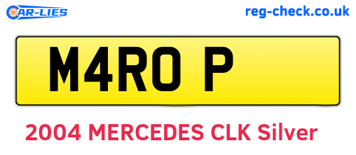M4ROP are the vehicle registration plates.