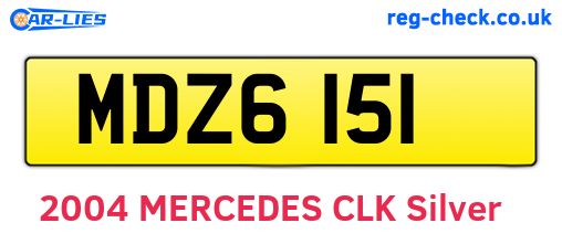 MDZ6151 are the vehicle registration plates.