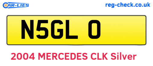 N5GLO are the vehicle registration plates.
