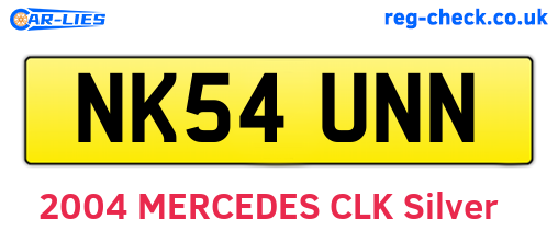 NK54UNN are the vehicle registration plates.