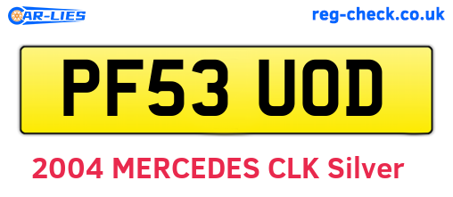 PF53UOD are the vehicle registration plates.