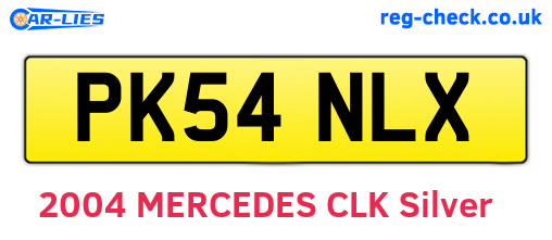 PK54NLX are the vehicle registration plates.