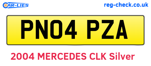 PN04PZA are the vehicle registration plates.