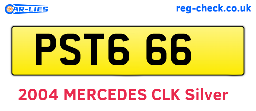 PST666 are the vehicle registration plates.