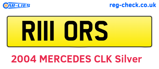 R111ORS are the vehicle registration plates.