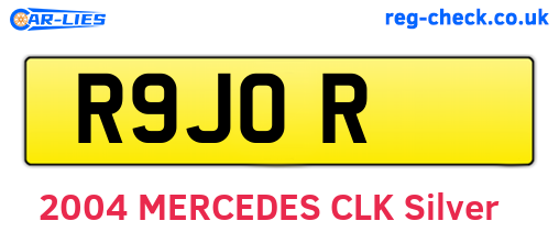 R9JOR are the vehicle registration plates.