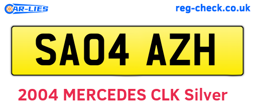 SA04AZH are the vehicle registration plates.