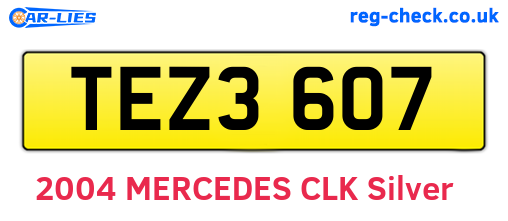 TEZ3607 are the vehicle registration plates.