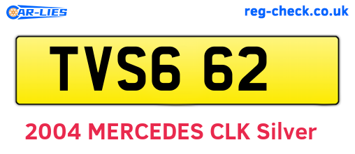 TVS662 are the vehicle registration plates.