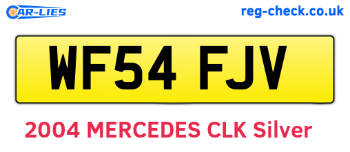 WF54FJV are the vehicle registration plates.