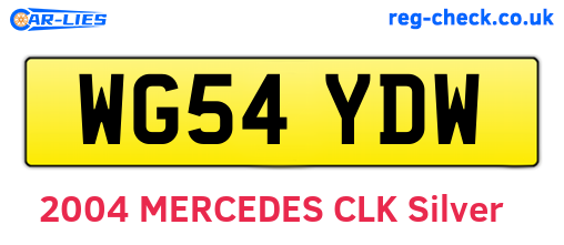 WG54YDW are the vehicle registration plates.