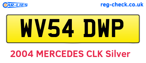 WV54DWP are the vehicle registration plates.