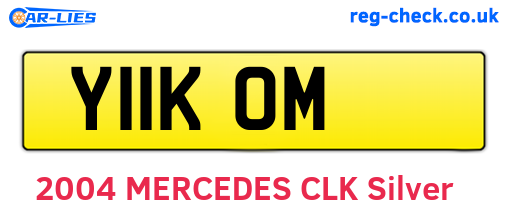 Y11KOM are the vehicle registration plates.