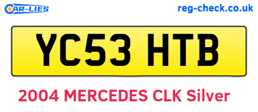 YC53HTB are the vehicle registration plates.