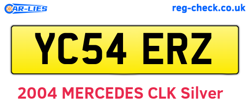 YC54ERZ are the vehicle registration plates.