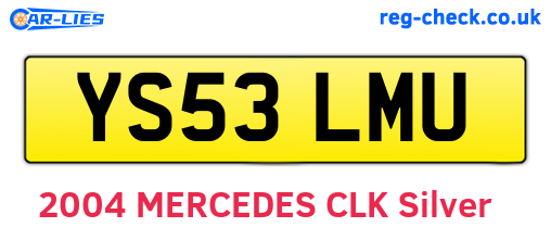 YS53LMU are the vehicle registration plates.