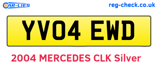 YV04EWD are the vehicle registration plates.