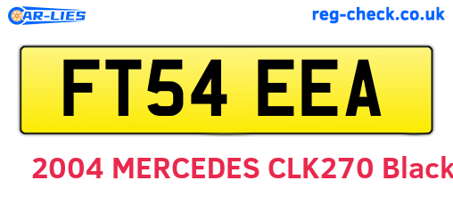 FT54EEA are the vehicle registration plates.